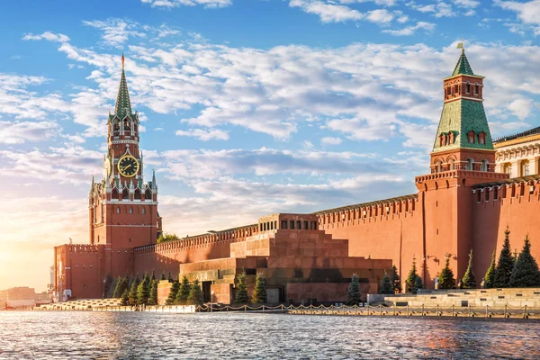 Manhã da torre de Spasskaya — Fotografia de Stock