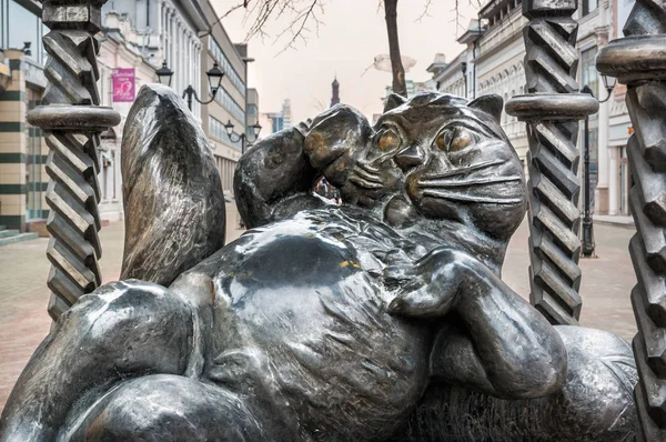 Monument en métal au Chat de Kazan — Photo