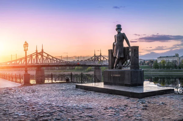 Monument to the Russian poet — Stock Photo, Image