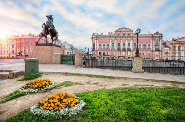 Коней, людей, птахів — стокове фото