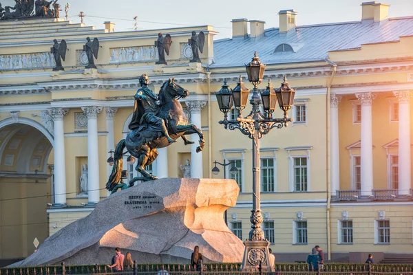 Tsar Peter på hästryggen — Stockfoto