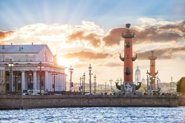 Rostral-säulen in st. petersburg — Stockfoto