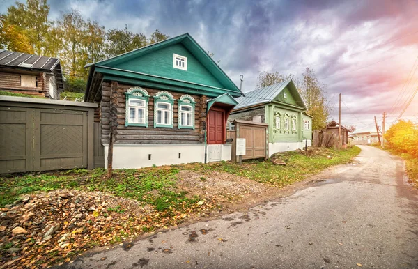 Casa con una galleria — Foto Stock