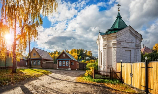Kaplica na Nikolskaya street — Zdjęcie stockowe