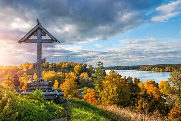 Adoração Cruz na Montanha Levitan — Fotografia de Stock