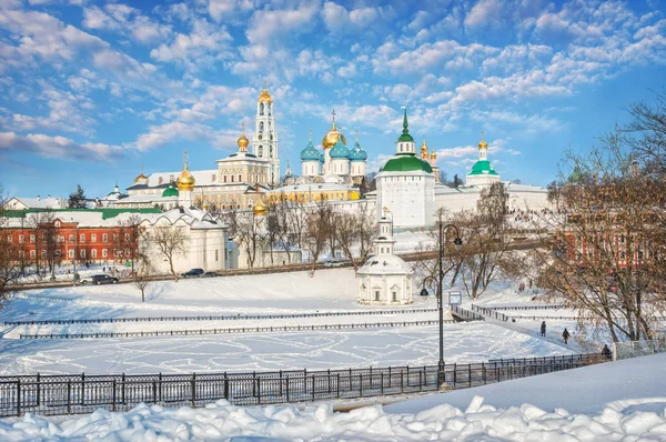 Klassischer Blick auf die Winterlavra — Stockfoto