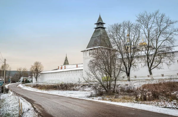 Murs et tours du monastère de Pafnutiev — Photo