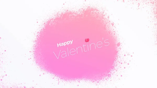 Happy Valentine Massage Spray Pink Background — Stock Photo, Image