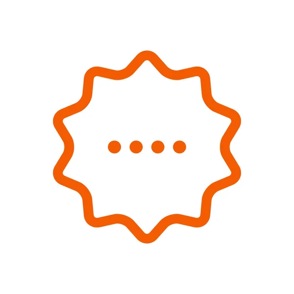 Icona Orange Speech bolla chat isolato su sfondo bianco. Icona del messaggio. Comunicazione o commento chat simbolo. Illustrazione vettoriale — Vettoriale Stock