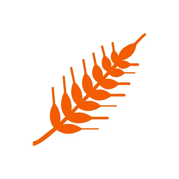 Abstrakcyjne logo koloru pomarańczowego, gałąź z liśćmi — Wektor stockowy
