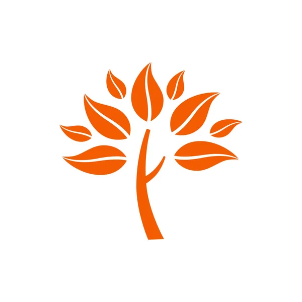 Drzewko pomarańczowe sylwetka izolowane na białym tle, wektor — Wektor stockowy