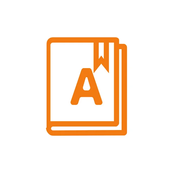 vektör eğitim kitabı sembolü izole, edebiyat illüstrasyonu - kitapçı işareti