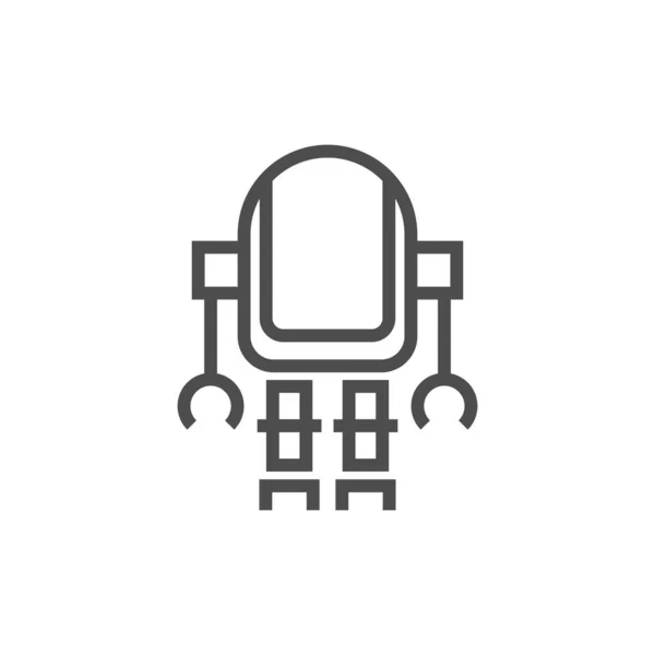 Bot pictogram. Chatbot icoon concept. Vector moderne lijn karakter illustratie geïsoleerd op witte achtergrond. Ontwerpen van robotborden. Voice support service bot. Virtuele online ondersteuning — Stockvector
