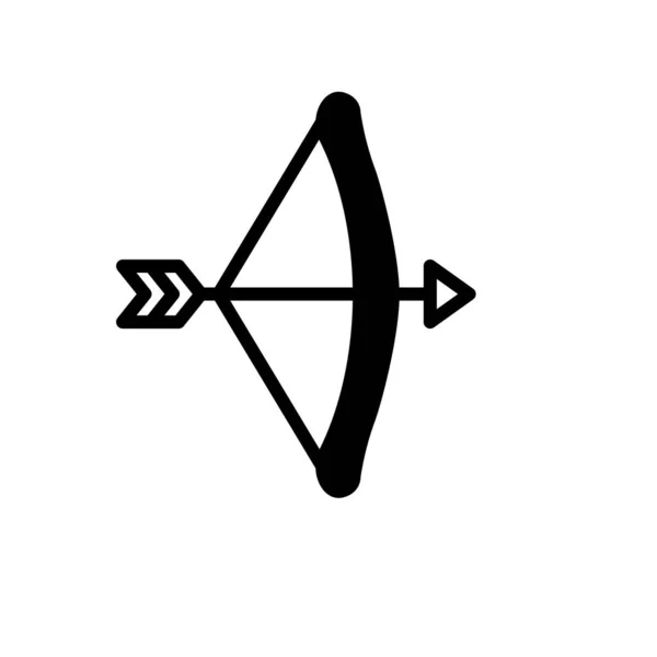 Freccia e arco icona vettoriale Illustrazione sullo sfondo bianco . — Vettoriale Stock