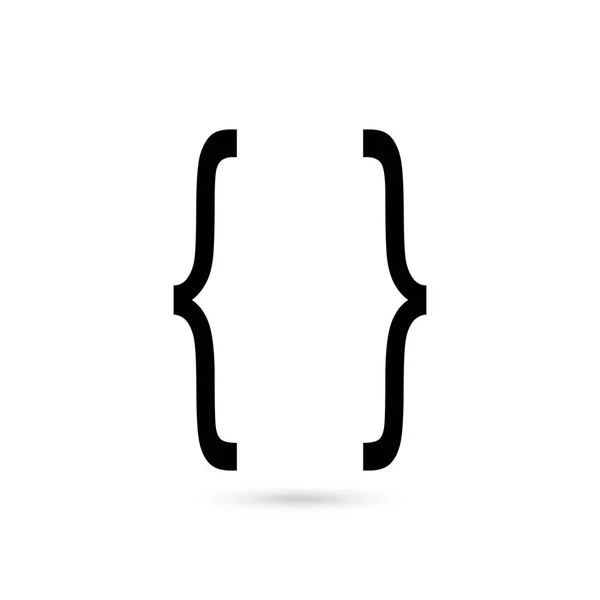 Dizi simgesi temiz arkaplanda izole edilmiş kod. Programlama kodu konsepti dizilim kodu simgesini modern tarzda çiziyor. Web sitenizin mobil logo uygulaması Ui tasarımı için vektör illüstrasyonu.