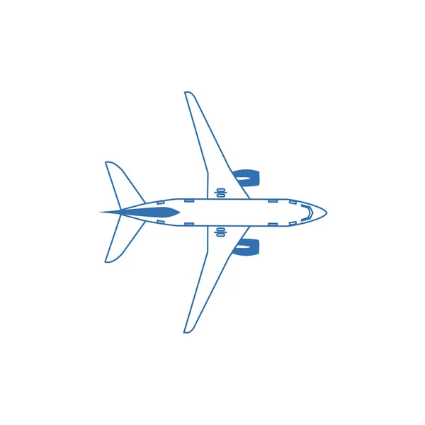 Ilustración vectorial. Avión, avión. Fondo plano. Viajes y turismo . — Archivo Imágenes Vectoriales