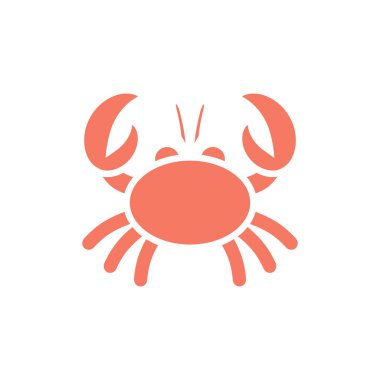 beyaz arkaplanda pençeleri olan turuncu yengeç