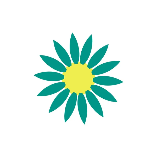 yeşil çiçek sembolü. vektör tasarım öğesi. eps10