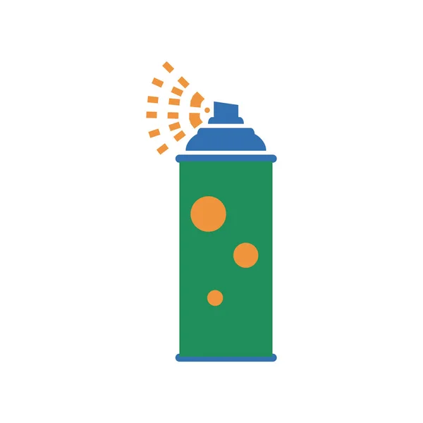 Yeşil Aerosol Sprey Metal 3d Şişe Kutusu: Boya, Graffiti, Deodorant Eps10