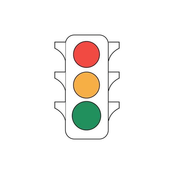 Traffic light icon vector symbol illustration on white background — 스톡 벡터