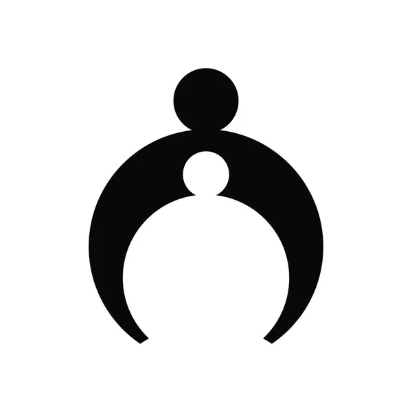 Vektorové ikony dva lidé, linie osnovy dvě osoby dohromady, samostatný symbol, představu o páru tvar nebo tým skupiny piktogram, partnerství či přátelé konceptu Společenství — Stockový vektor