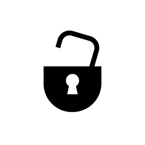 Saydam arka plan üzerinde Unlock logo kavramı izole vektör simgesi kilidini