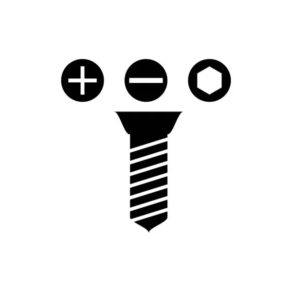 Boşver ikonu, vektör illüstrasyonunu. Düz tasarım tarzı. Beyaz arkaplanda izole edilmiş vektör vida ikon illüstrasyonu, simge Eps10 'u vidalayın. Sikeyim grafik tasarım vektör sembollerini.