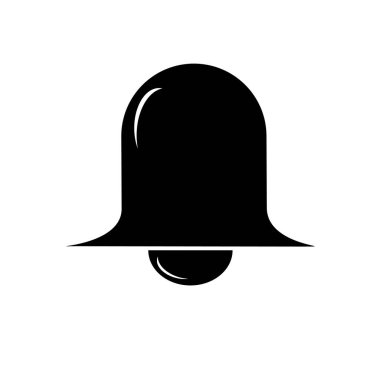 Gri arka planda izole edilmiş modaya uygun düz stil çan simgesi. Web sitenizin tasarımı, logosu, uygulaması ve UI için uyarı sembolü. Vektör illüstrasyonu, EPS10.