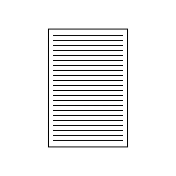 Símbolo do bloco de notas. Ícone plano simples de papel e caneta. Caderno com algum texto. Ilustração vetorial —  Vetores de Stock