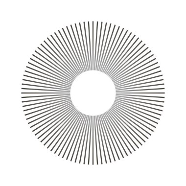 Çember şeklinde çizgiler. Spiral Vector Illustration. Teknoloji yuvarlak logosu. Tasarım elemanı. Soyut Geometrik şekil .