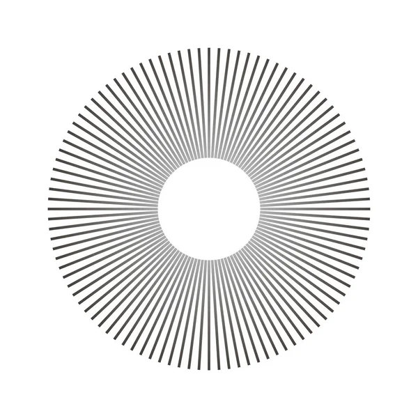 Čáry ve tvaru kruhu. Spirální vektorová ilustrace. Technologické kolo Logo. Designový prvek. Abstraktní geometrický tvar . — Stockový vektor