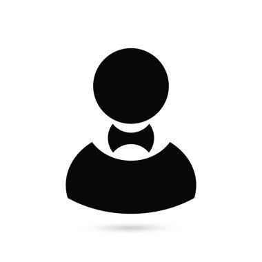 Kullanıcı simgesi simgesi. Kişi sembolü. İnsan avatarı. Düz stil..