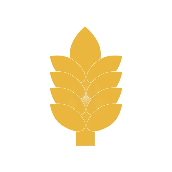 Landwirtschaft Weizen Logo Vorlage Symbol-Design auf weißem Hintergrund — Stockfoto