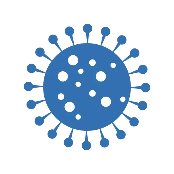 Coronavirus Bacteria Cell Icon, 2019-nCoV Novel Coronavirus Bacteria Без інфекції та зупинки коронавірусу. Небезпечні клітини коронавірусу в Китаї (Ухан). Векторна Графіка