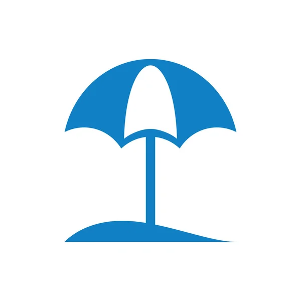 vektör çizim plaj şemsiyesi kırmızı ve beyaz. bir tatil sembolü ile deniz