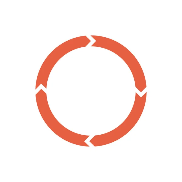 インフォグラフィックのための円の矢印。シンプルなフラット360図のアイコン. — ストックベクタ