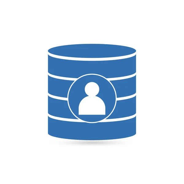 Database icon, Database icon vector, in trendy flat style isolated on white background. Database icon image, Database icon illustration — Stock Vector