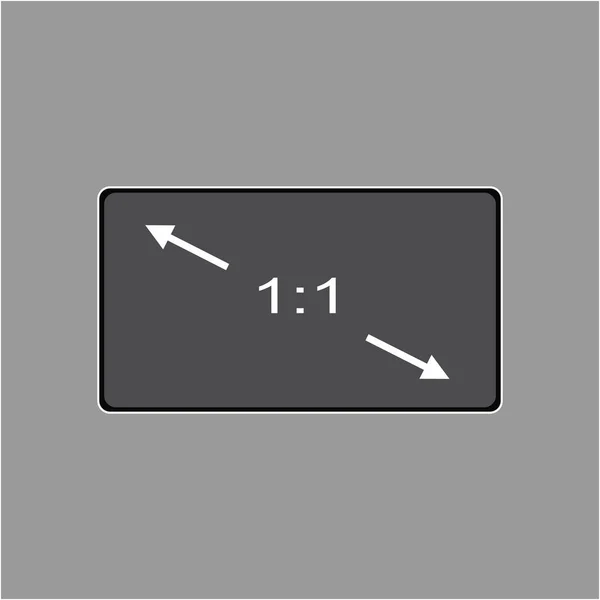 Görünüm oranı 1: 1 geniş ekran televizyon işaret simgesi. Monitör sembolü. Belge, bilgi ve kene simgelerini kontrol edin. Para birimi değişimi.