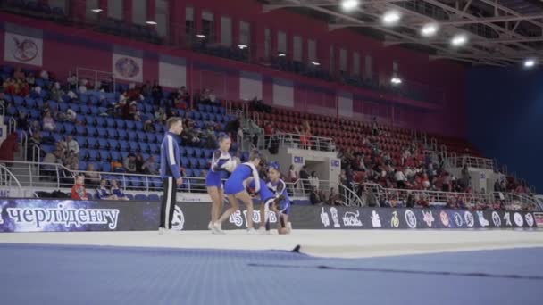 Zaporizhia Ukraina November 2019 Piala Cheerleader Ukraina Jumlah Atlet Muda — Stok Video
