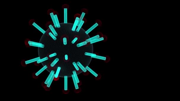 Coronavirus 2019 Ncov Román Koronavirus Koncept Resposible Pro Asijské Chřipky — Stock video