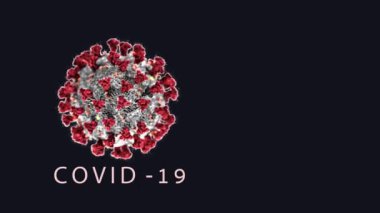 Coronavirus Animasyon 2019. SARS-CoV-2, bilinen adıyla 2019-NCoV, COVID-19. Enfeksiyonun tehlikeli yayılması.