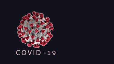 Coronavirus Animasyon 2019. SARS-CoV-2, bilinen adıyla 2019-NCoV, COVID-19. Enfeksiyonun tehlikeli yayılması.