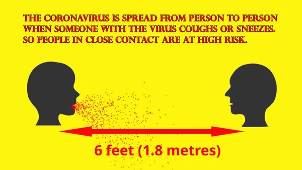Recomienda Una Distancia Segura Para Reducir Riesgo Infección Por Coronavirus —  Fotos de Stock