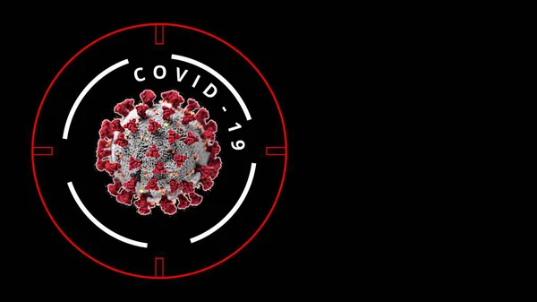 Covid Rahmen Des Geltungsbereichs Das Pandemische Coronavirus — Stockfoto