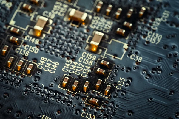 Close up of computer motherboard — Stock Photo, Image