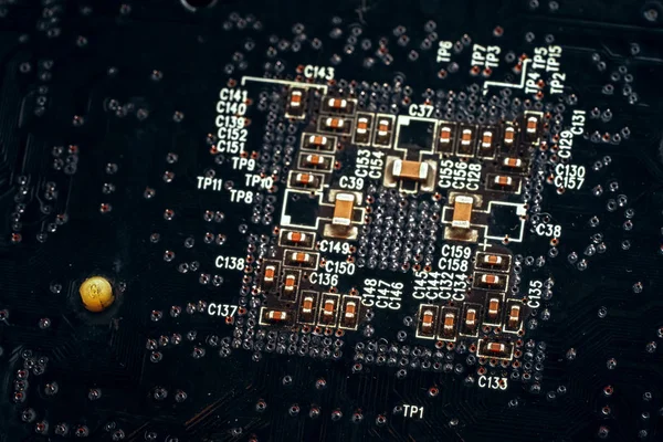 クローズ アップ電子回路基板の背景 — ストック写真