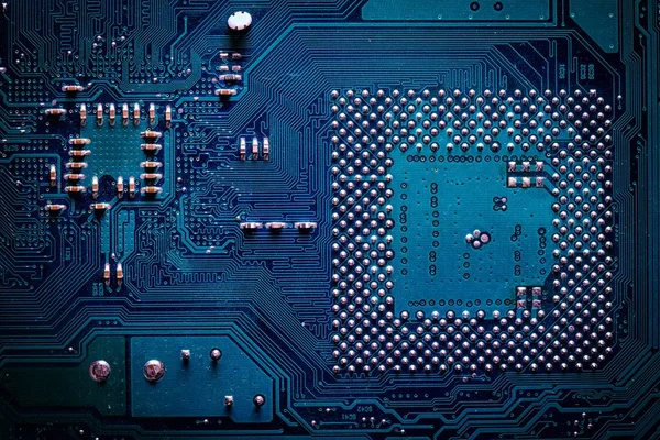 Electronic circuit board close up. — Stock Photo, Image