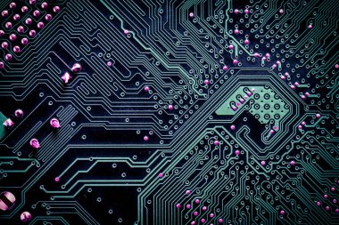 PCB kurulu entegre devre pc parçaları anakart chip işlemci doku arka plan