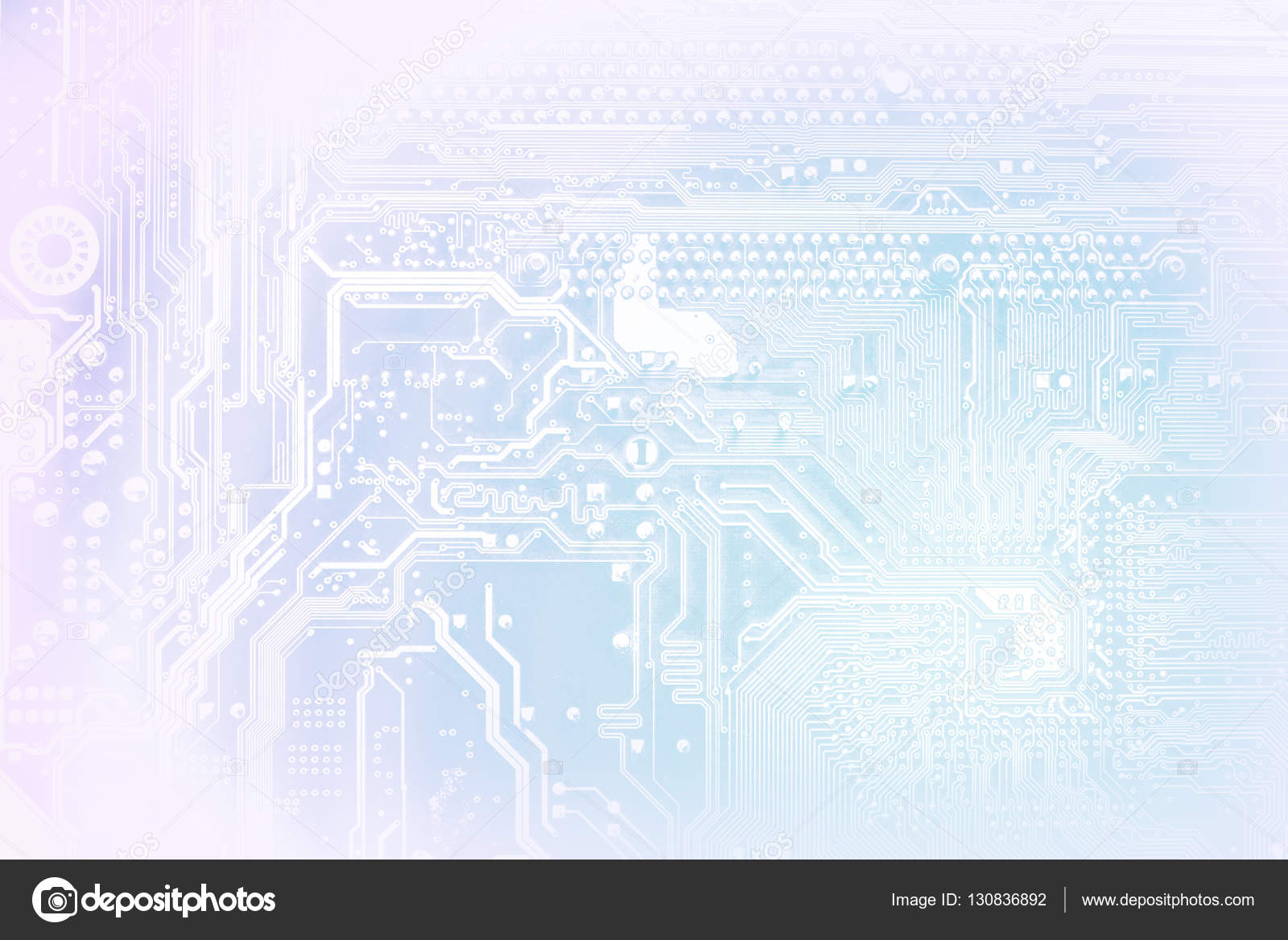 颜色鲜艳，适合作为背景商务演示文稿的计算机主板的技术概念背景剪影——图库图片© Elf+11 #130836892, image size:1600x1168