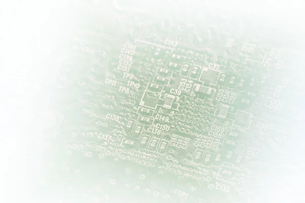 light silhouette of pc circuit board, faded into white at the sides, as a background for your business presentation